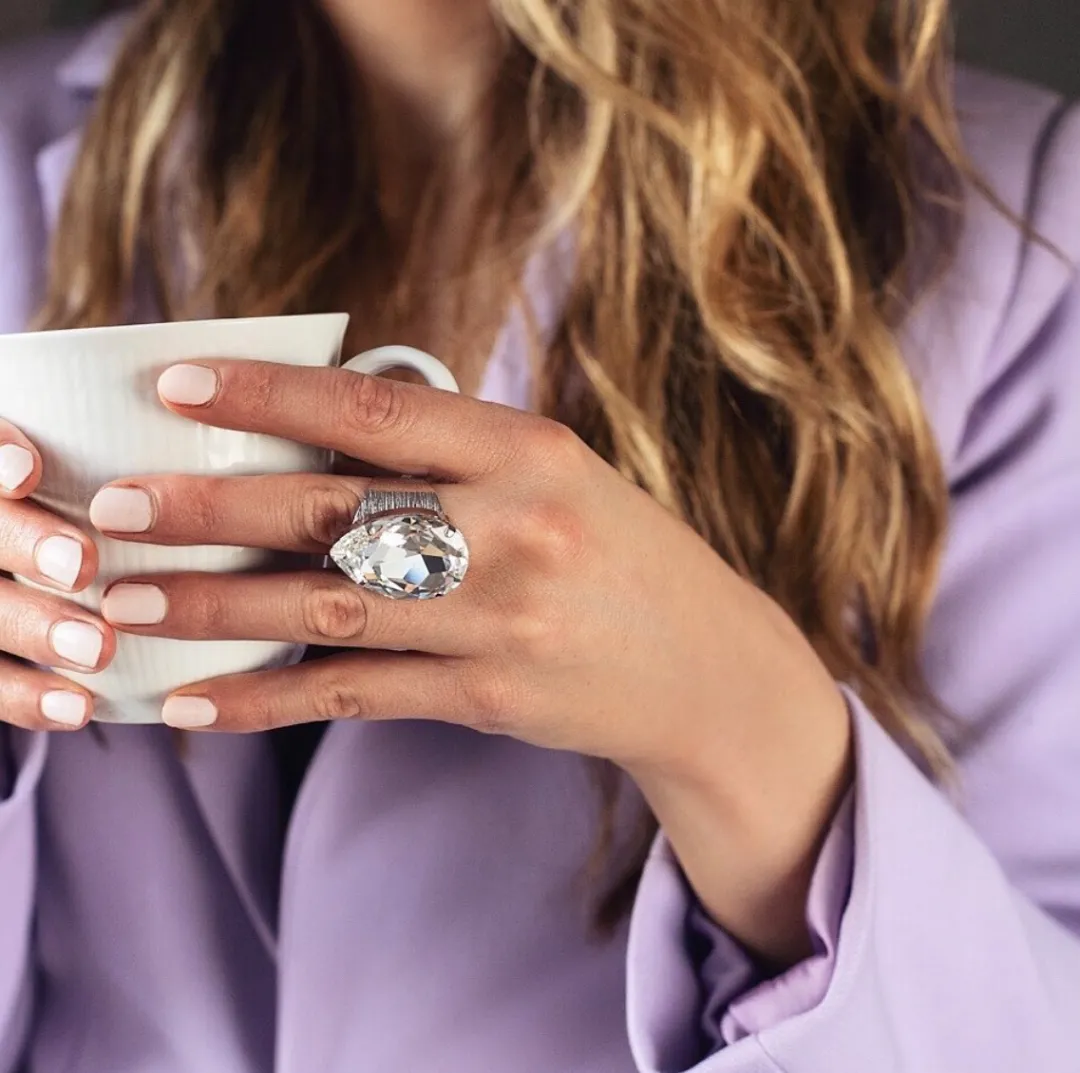 Caroline Svedbom Perfect Drop Ring Crystal Flash Sale