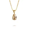 Caroline Svedbom Petite Drop Necklace Golden Shadow Cheap