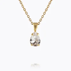 Caroline Svedbom Petite Drop Necklace Crystal Discount