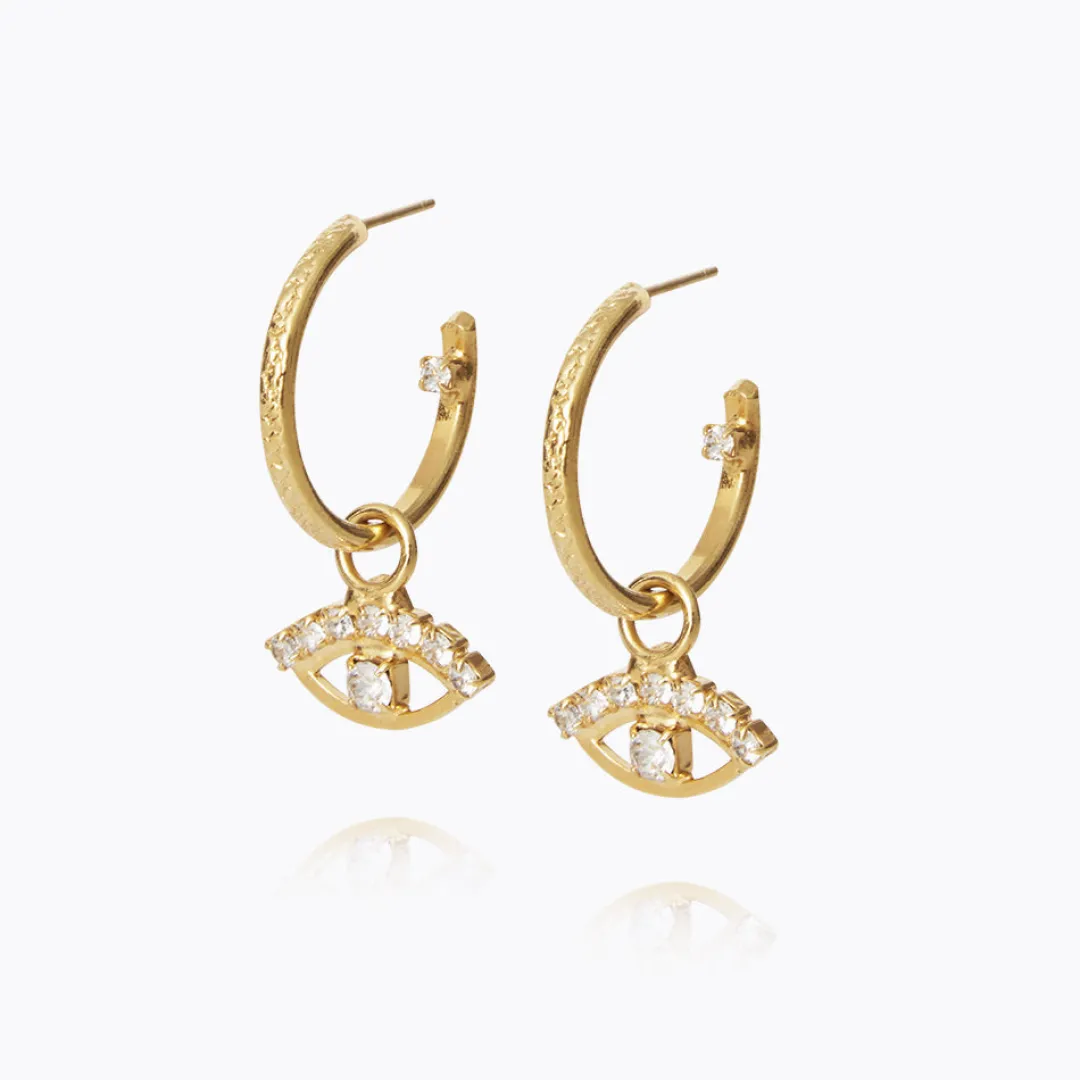 Caroline Svedbom Petite Greek Eye Loop Earrings/Crystal Fashion