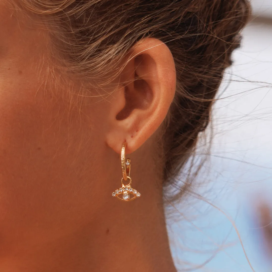 Caroline Svedbom Petite Greek Eye Loop Earrings/Crystal Fashion