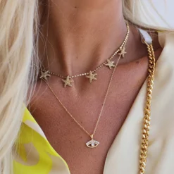 Caroline Svedbom Petite Greek Eye Necklace/Crystal Best Sale