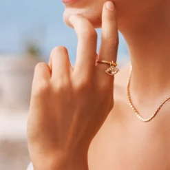 Caroline Svedbom Petite Greek Eye Ring/Crystal Fashion