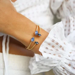 Caroline Svedbom Petite Navette Bracelet Denim Blue Discount