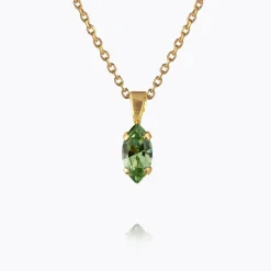 Caroline Svedbom Petite Navette Necklace Peridot Hot