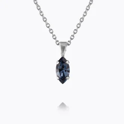 Caroline Svedbom Petite Navette Necklace Denim Blue Best Sale