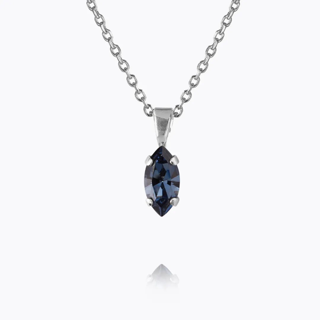 Caroline Svedbom Petite Navette Necklace Denim Blue Best Sale