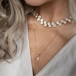 Caroline Svedbom Petite Navette Necklace Crystal Best Sale