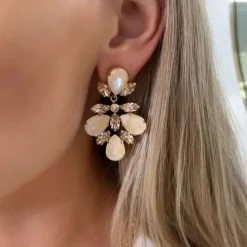 Caroline Svedbom Selene Earrings/Ivory Cream Delite Clearance