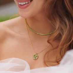 Caroline Svedbom Siri Necklace/Peridot Hot