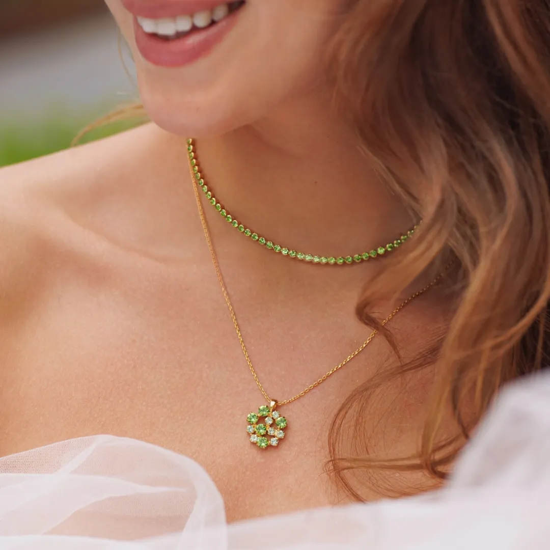 Caroline Svedbom Siri Necklace/Peridot Hot