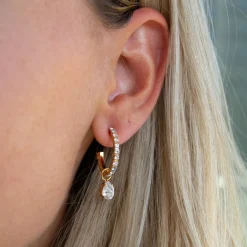 Caroline Svedbom Tracy Loop Earrings Crystal Best
